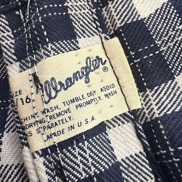 Wrangler Womens Vintage 70s Blue & White Plaid Flared Bootcut Western Pants - Picture 3 of 11